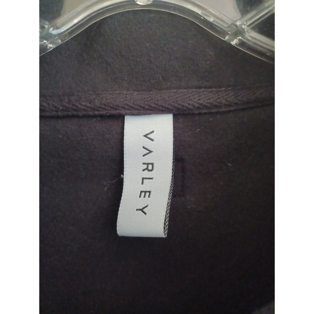 Varley Barton black sweatshirt M drawstring high funnelneck minimalist top - Picture 3 of 9